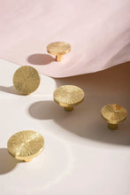 Load image into Gallery viewer, Original Hand Hammered Solid Brass Cabinet Knob, Luxury Golden Minimalist Unique Drawer Pull for Wardrobe &amp; Cupboard
