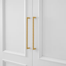 Load image into Gallery viewer, Gold Brass Beaded Cabinet Pulls:  Drawer Handles, Modern Kitchen Hardware
