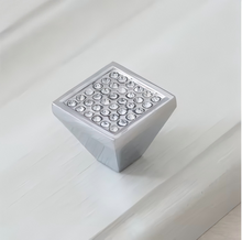 Load image into Gallery viewer, 3.78", 5", 6.3" Silver Crystal Dresser Knobs | Rhinestone Glass Drawer Pulls, Cabinet &amp; Kitchen Handles, Hardware
