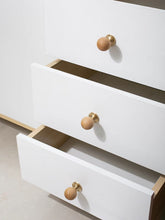 Load image into Gallery viewer, Nordic Japanese Wabi-Sabi Solid Wood Ball Brass Knob, Round Single Hole Drawer Handle for Wardrobe &amp; Cabinet Furniture
