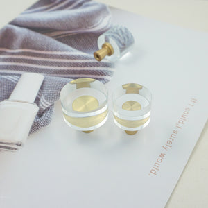 Brass Clear Drawer Knobs Handles Acrylic Dresser Knob Cabinet Knobs Pulls Handle  Bling furniture Cabinet  hardware