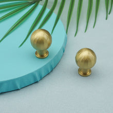 Load image into Gallery viewer, Gold Brass Drawer Knobs | Dresser Pulls, Kitchen Cabinet Door Handles &amp; Cupboard Hardware | Decor Furniture Knobs
