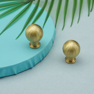 Gold Brass Drawer Knobs | Dresser Pulls, Kitchen Cabinet Door Handles & Cupboard Hardware | Decor Furniture Knobs
