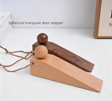 Load image into Gallery viewer, Heightened Nordic Solid Wood Door Stopper, Movable Anti-Collision Door Block for Bedroom
