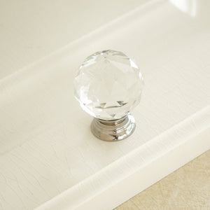 3.78" & 5" Glass Kitchen Pulls | Modern Crystal Drawer & Dresser Knobs | Chrome, Clear, Silver Cabinet & Closet Handles