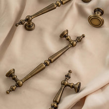 Load image into Gallery viewer, 3.78&quot;, 5&quot;, 6.3&quot; Vintage Bronze Drawer Pulls | European Antique Cabinet &amp; Kitchen Door Handles, Dresser Knobs
