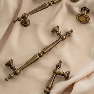 3.78", 5", 6.3" Vintage Bronze Drawer Pulls | European Antique Cabinet & Kitchen Door Handles, Dresser Knobs