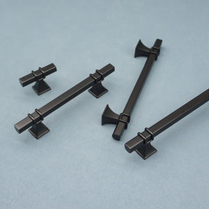 3.78", 5", 7.55" & 12.6" American Style Drawer Pulls | Simple Black & Gold Kitchen Handles | Wardrobe & Drawer Knobs | Kitchen Hardware