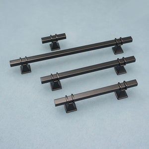 3.78", 5", 7.55" & 12.6" American Style Drawer Pulls | Simple Black & Gold Kitchen Handles | Wardrobe & Drawer Knobs | Kitchen Hardware