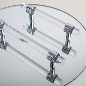 Customizable Blue, Pink & Clear Acrylic Pulls & Knobs | Drawer, Dresser, Cabinet & Bathroom Hardware