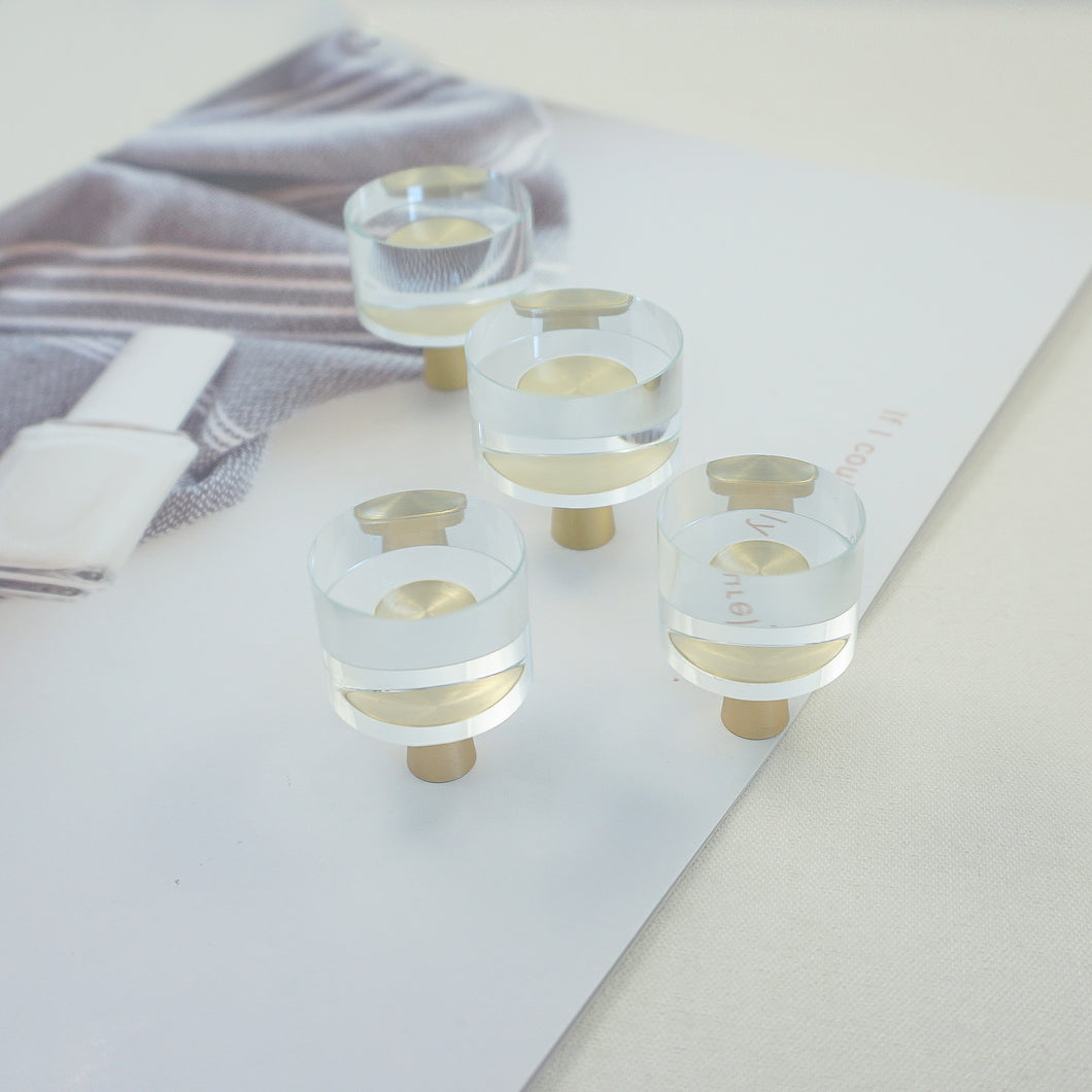 Brass Clear Drawer Knobs Handles Acrylic Dresser Knob Cabinet Knobs Pulls Handle  Bling furniture Cabinet  hardware