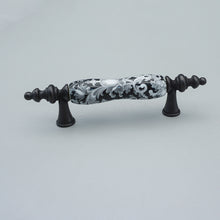 Load image into Gallery viewer, 3&quot; (76mm) Antique Black Flower Ceramic Knobs &amp; Pulls | Dresser, Drawer, Kitchen Cabinet &amp; Door Hardware
