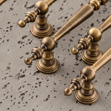 Load image into Gallery viewer, 3.78&quot;, 5&quot;, 6.3&quot; Vintage Bronze Drawer Pulls | European Antique Cabinet &amp; Kitchen Door Handles, Dresser Knobs

