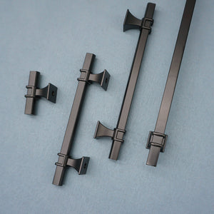 3.78", 5", 7.55" & 12.6" American Style Drawer Pulls | Simple Black & Gold Kitchen Handles | Wardrobe & Drawer Knobs | Kitchen Hardware