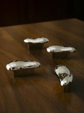 Load image into Gallery viewer, Mid-century Irregular Cabinet Pulls, Recessed Brass Titanium Silver Drawer Knobs
