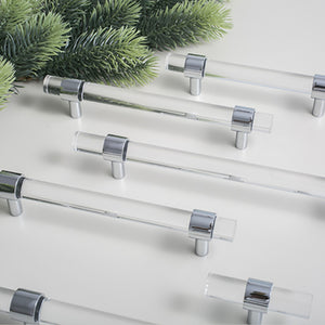 Customizable Blue, Pink & Clear Acrylic Pulls & Knobs | Drawer, Dresser, Cabinet & Bathroom Hardware