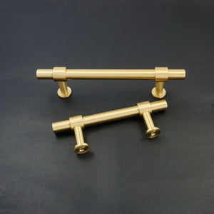 2.5", 3", 3.78", 5", 7.55" Solid Brass Cabinet Handles | Dresser & Drawer Pulls, Kitchen Cupboard & Closet Wardrobe Knobs
