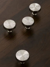 Load image into Gallery viewer, Minimalist Hand‑Hammered Brass Single‑Hole Knob, Titanium‑Silver Small Cabinet &amp; Drawer Pull
