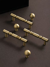 Load image into Gallery viewer, French Vintage Brass Long Pull Handles, Nanyang Style Hardware for Cabinets and Wardrobes

