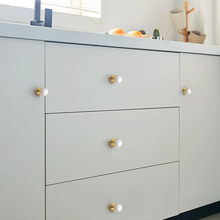 Load image into Gallery viewer, Round Brass &amp; Aluminum Knobs &amp; Pulls (Gold, Chrome) | Cabinet, Drawer, Dresser &amp; Kitchen Hardware
