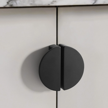 Load image into Gallery viewer, 2.5&quot; Black, Gray, Gold, Nickel Semicircle Drawer Pulls | Modern Kitchen &amp; Cupboard Handles, Dresser Knobs, Wardrobe &amp; Cabinet Hardware
