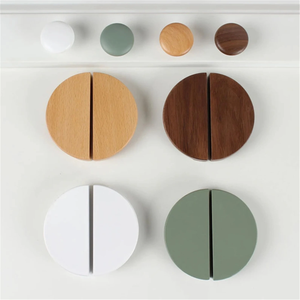 1.25"-3.78" Wood Semicircle Knobs, Pulls & Handles (Beech, Black Walnut, Green, White, Pink) | Cabinet, Drawer, Door & Home Decor Hardware