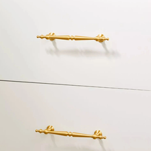 Load image into Gallery viewer, 3.78&quot;, 5&quot;, 6.3&quot; Brushed Brass Kitchen Door Handles | Solid Drawer &amp; Cabinet Pulls, Dresser Knobs &amp; Hardware
