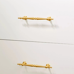 3.78", 5", 6.3" Brushed Brass Kitchen Door Handles | Solid Drawer & Cabinet Pulls, Dresser Knobs & Hardware
