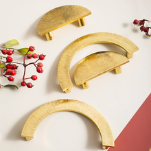 Load image into Gallery viewer, 2.5&quot;, 5.0&quot; Solid Brass Hammered Semicircle Pulls | Drawer &amp; Cabinet Door Handles, Dresser &amp; Wardrobe Knobs, Hardware
