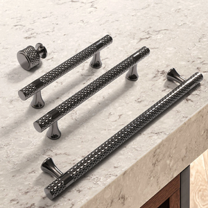 3.78", 5", 7.55" Shiny Gold & Titanium Black Kitchen Pulls | Drawer Knobs, Wardrobe & Cabinet Pulls, Cabinet Hardware