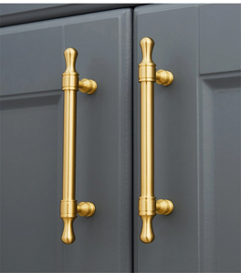 3.78", 5", 6.3", 7.55", 8.8", 12.6" Brushed Brass Kitchen Pulls & Knobs | Drawer & Cabinet Pulls, Wardrobe Handles, Furniture Hardware