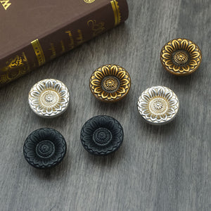 Rustic Floral Knobs, Pulls & Handles | Antique Brass, Silver | Dresser, Drawer, Kitchen Cabinet & Door Hardware