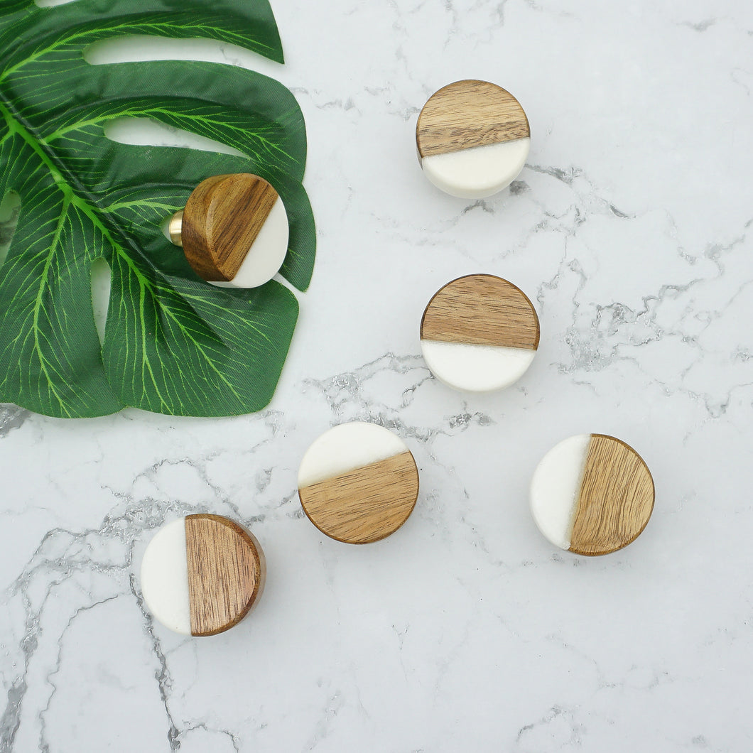 Nordic Modern Minimalist Wood & Marble Knobs & Handles | Door, Cabinet & Furniture Hardware