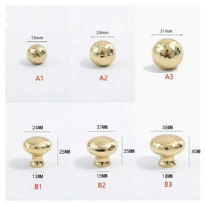 High-Quality Mini Hammered Solid Brass Pulls & Knobs | Cabinet, Kitchen, Drawer & Dresser Hardware