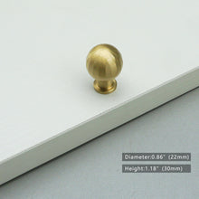 Load image into Gallery viewer, Gold Brass Drawer Knobs | Dresser Pulls, Kitchen Cabinet Door Handles &amp; Cupboard Hardware | Decor Furniture Knobs
