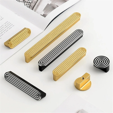 Load image into Gallery viewer, Track Shape Knobs, Pulls &amp; Handles (Black, White) | Drawer, Dresser, Wardrobe, Cabinet &amp; Kitchen Furniture Hardware
