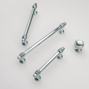 3.78", 5" & 6.3" Polished Chrome Modern Kitchen Pulls | Solid Cabinet Handles, Drawer Knobs & Dresser Handles | Kitchen Hardware