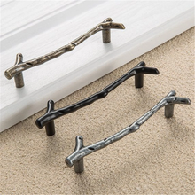 Load image into Gallery viewer, 3.75&quot;, 5&quot; (96, 128mm) Branches &amp; Twigs Cabinet Knobs | Antique Bronze, Silver, Black Drawer Pulls, Dresser Handles, Furniture Hardware
