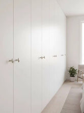 Load image into Gallery viewer, Mid‑Century Minimalist Olive‑Form Cabinet Pulls, Titanium Silver Small Handles for Cabinets Drawers
