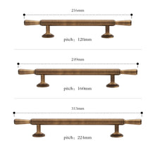 Load image into Gallery viewer, Antique Bronze Kitchen Pull Knob Dresser Knob Solid Brass Cabinet Pull Drawer Pull Cupboard Handle Closet Wardrobe Pull
