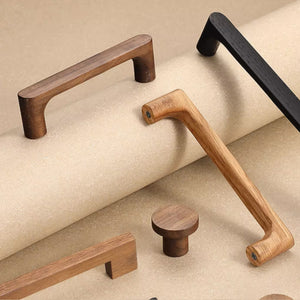 3"-7.55" Black Oak & Walnut Wood Knobs, Pulls & Handles | Kitchen, Cabinet, Drawer, Cupboard & Dresser Hardware