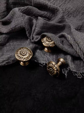 Load image into Gallery viewer, French Mid Century Antique Bronze Brass Knobs, European Retro Small Handles for Wardrobes, Drawers and Kitchen Cabinets
