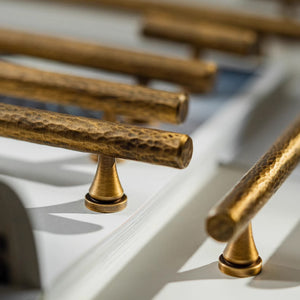 3.78"-12.6" Hammered Antique Bronze & Brass Pulls & Handles | Kitchen & Drawer Hardware