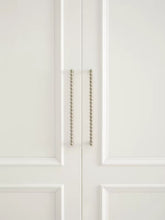 Load image into Gallery viewer, Minimalist French Brass Cabinet Pulls, Titanium Silver Mid-Century Long Drawer Handles with Small Round Knobs for Furniture
