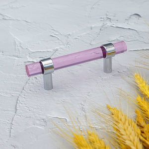 Customizable Blue, Pink & Clear Acrylic Pulls & Knobs | Drawer, Dresser, Cabinet & Bathroom Hardware