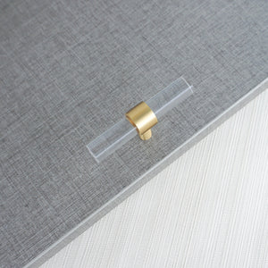 2.5"-10" Acrylic & Brass Clear/Crystal Pulls, Knobs & Handles | Drawer, Dresser, Cabinet & Bathroom Hardware