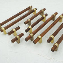 Load image into Gallery viewer, Walnut Beech Wood Knobs, Pulls &amp; Handles | Kitchen, Cabinet, Drawer &amp; Dresser Hardware

