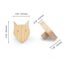 Load image into Gallery viewer, Kids Room Animal Wood Wall Hooks - Decorative Coat Hooks for Children&#39;s Room

