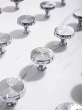 Load image into Gallery viewer, 2.5&quot;, 5&quot; Hammered Chrome Silver Half Moon Pulls | Semicircle Drawer &amp; Dresser Knobs, Cabinet Hardware, Gift-Worthy Handles
