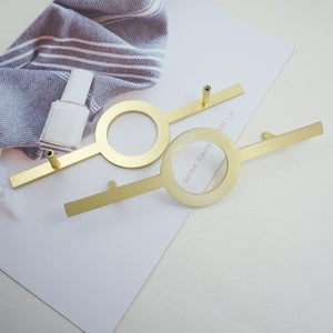 5" (128mm) Semicircle & Circle Brushed Brass Drawer Pulls | Dresser, Kitchen Cabinet Door & Cupboard Handles, Knobs